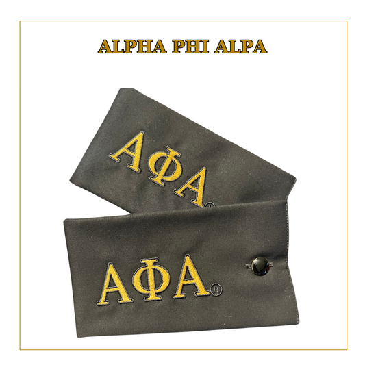 Celebrate Founders' Day in opulent style with our Black and Gold Embroidered Special Edition Cuffs – a striking tribute to the enduring legacy of Alpha Phi Alpha. Immerse yourself in the bold elegance of black, adorned with intricate gold embroidery that symbolizes the timeless principles of brotherhood and achievement.
