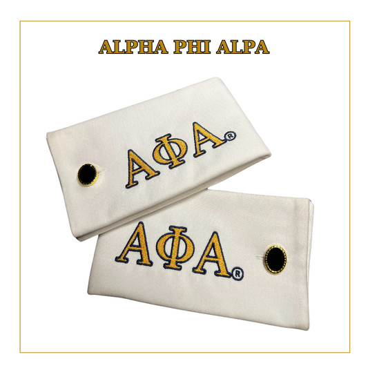 2023 Alpha Phi Alpha Founders Day Classic White Embroidered Special Edition Cuffs